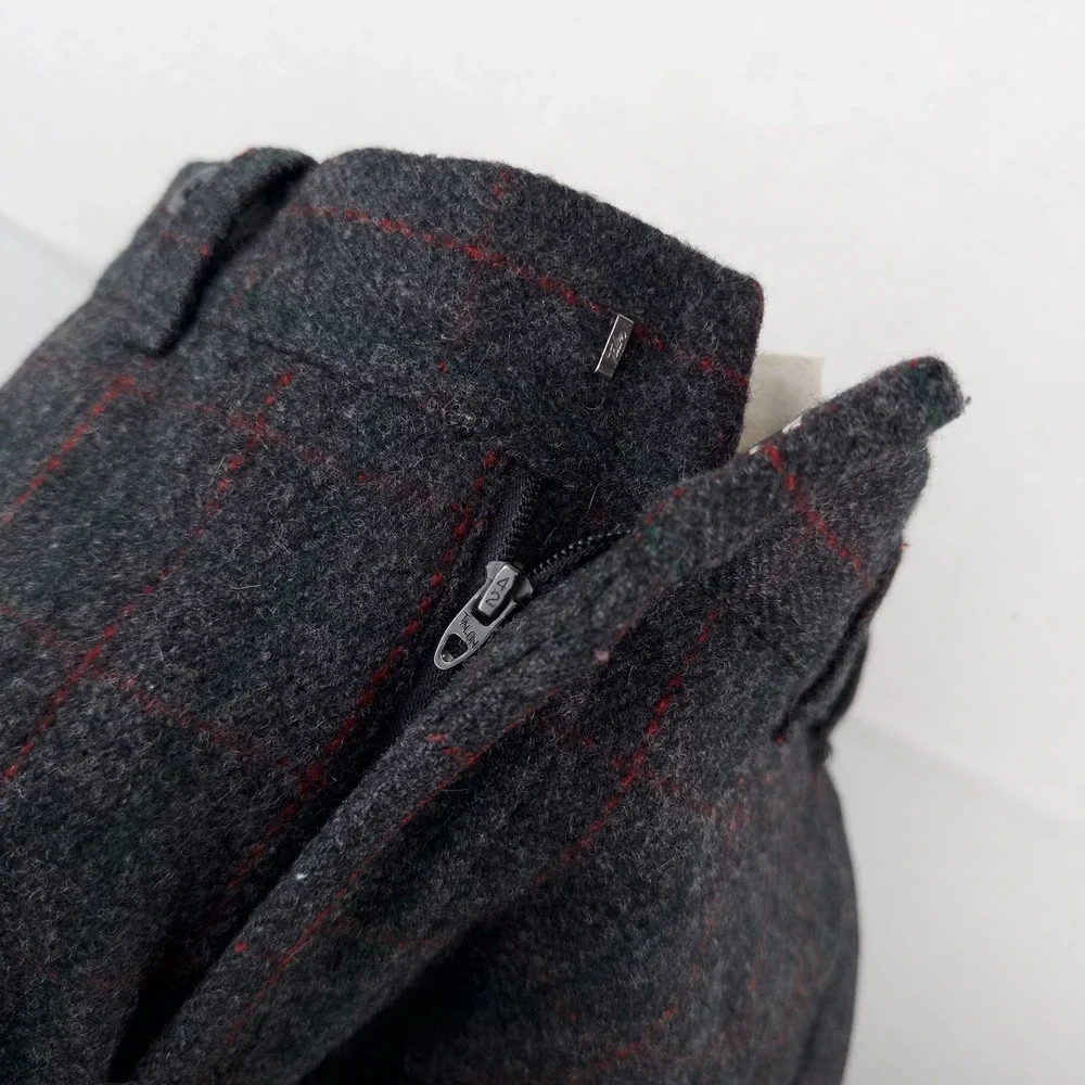 60's Vtg Woolrich Hunting Malone Pants 34x26 Wool Windowpane Stripe Talon USA
