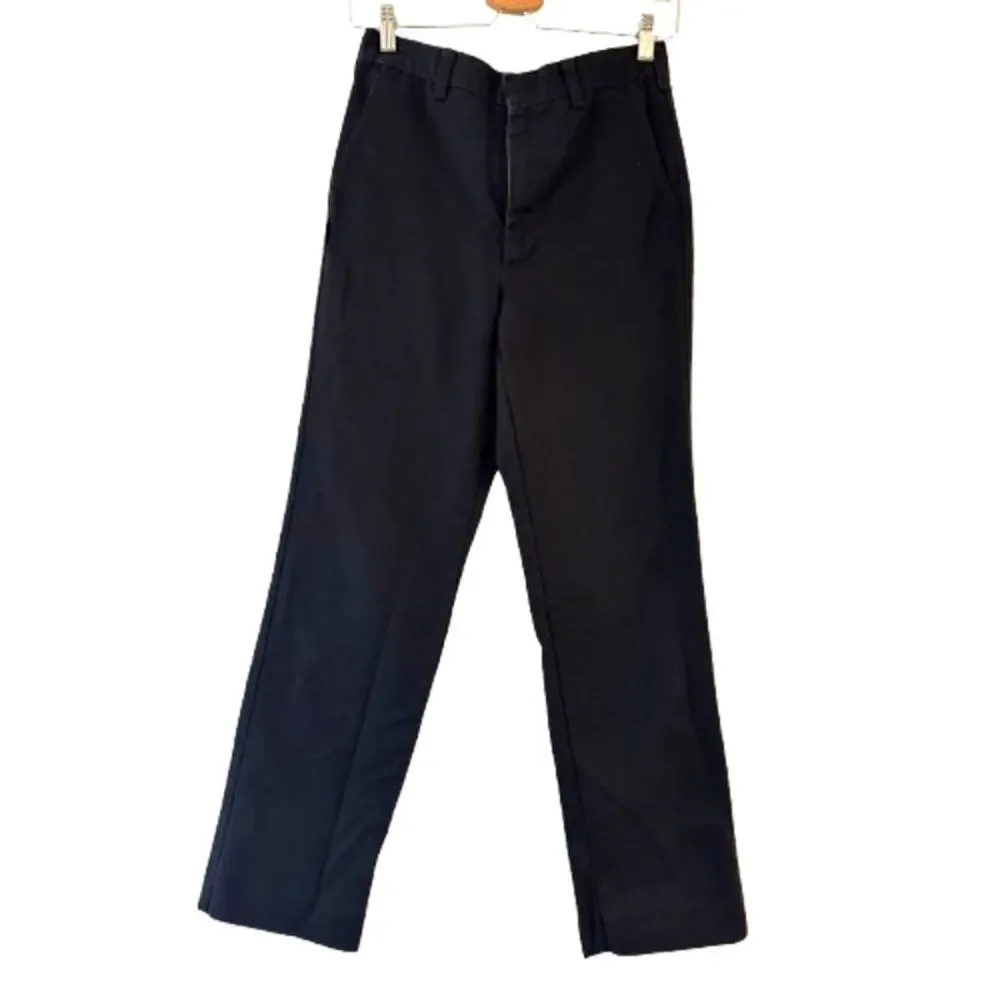 Mark Twain Elderwear Boys Uniform Pants 29x30 Black Tapered‎ Flat Front Pocket