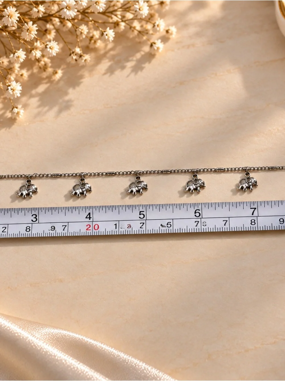 Silver Elephant Charm Anklet - Women Jewelry
