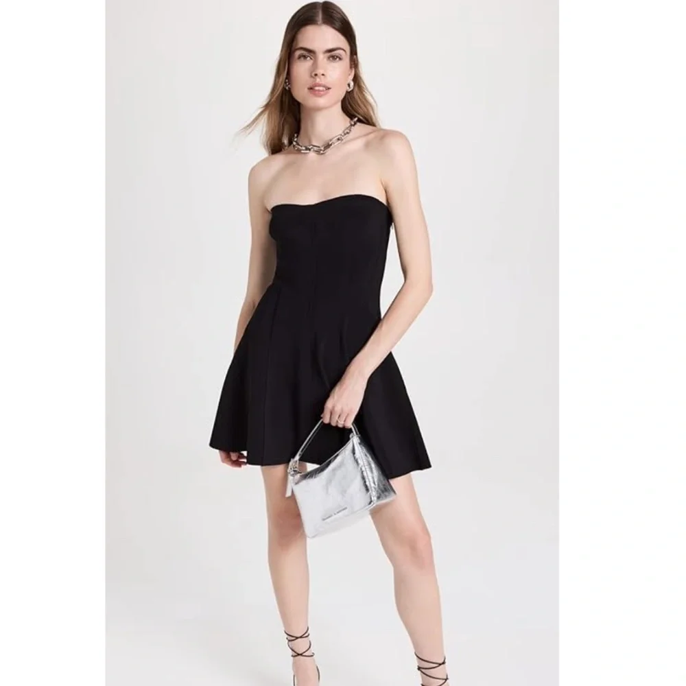 Norma Kamali Black Strapless Dress Swimsuit