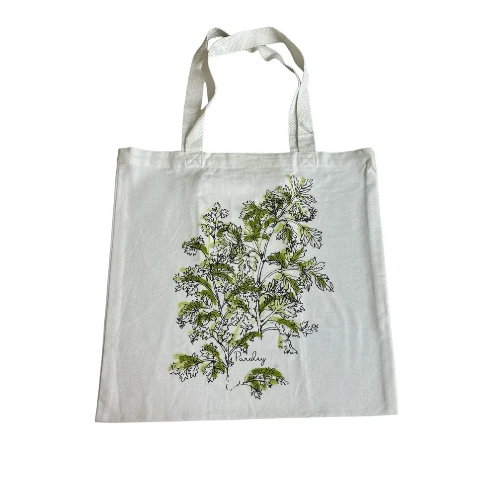 Tag Brand Herb Tote Bag‎ Farmers Market Grocery Bag Parsley NWT