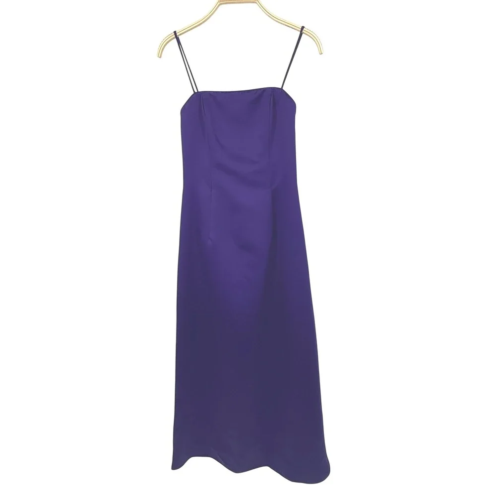 Scott McClintock Evening Gown Womens‎ 6 Purple Satin Ruched 90s Vintage